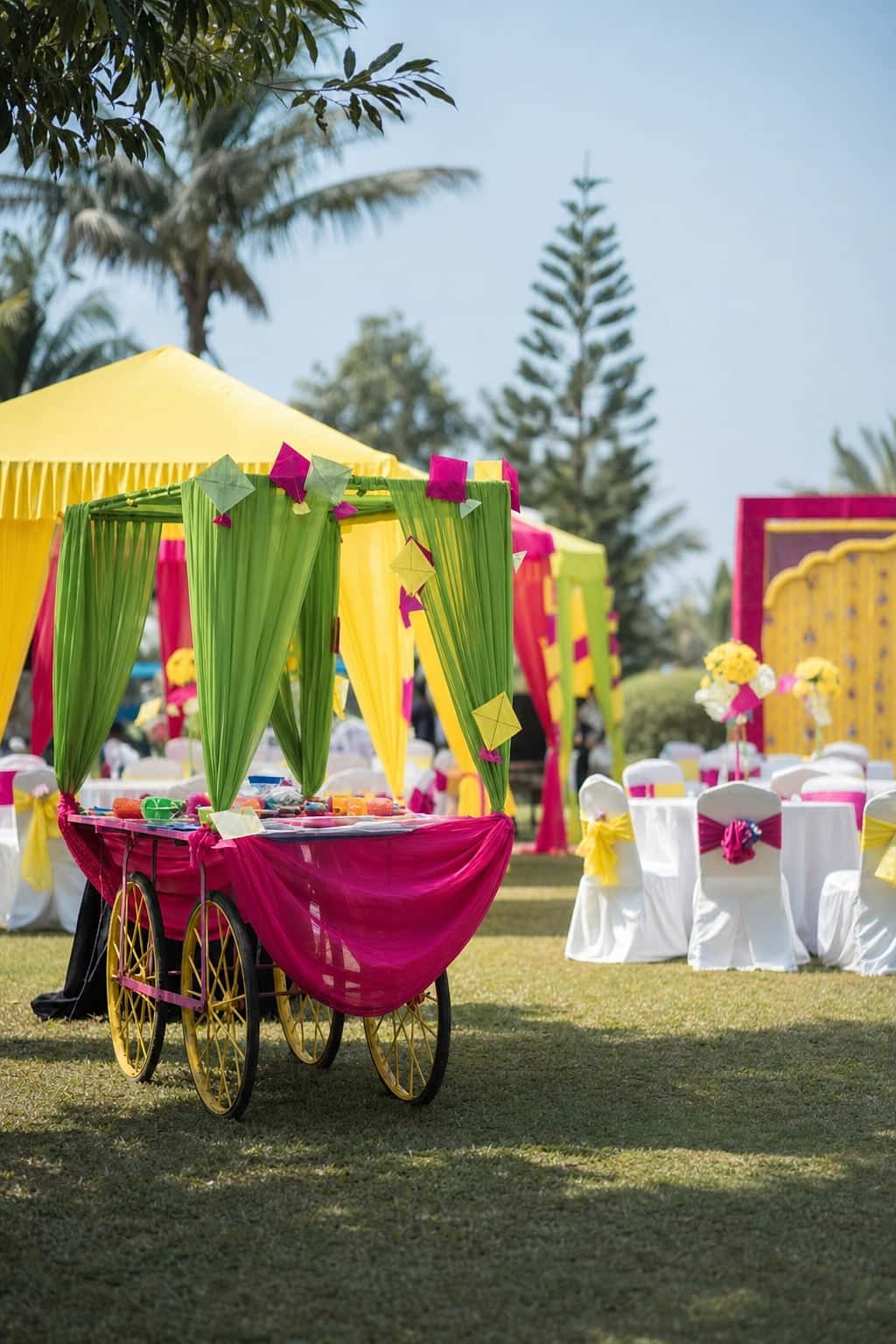 Wedding and social event styling by RKPRODXN — haldi canopy details