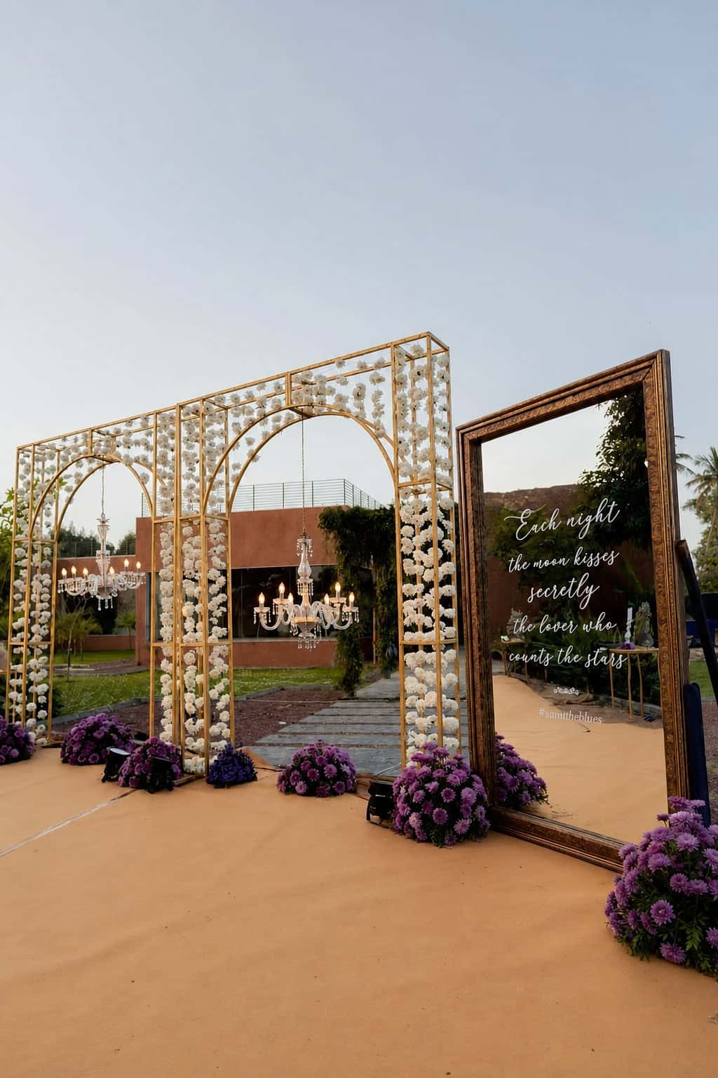 Wedding and social event styling by RKPRODXN — evening mandap glow