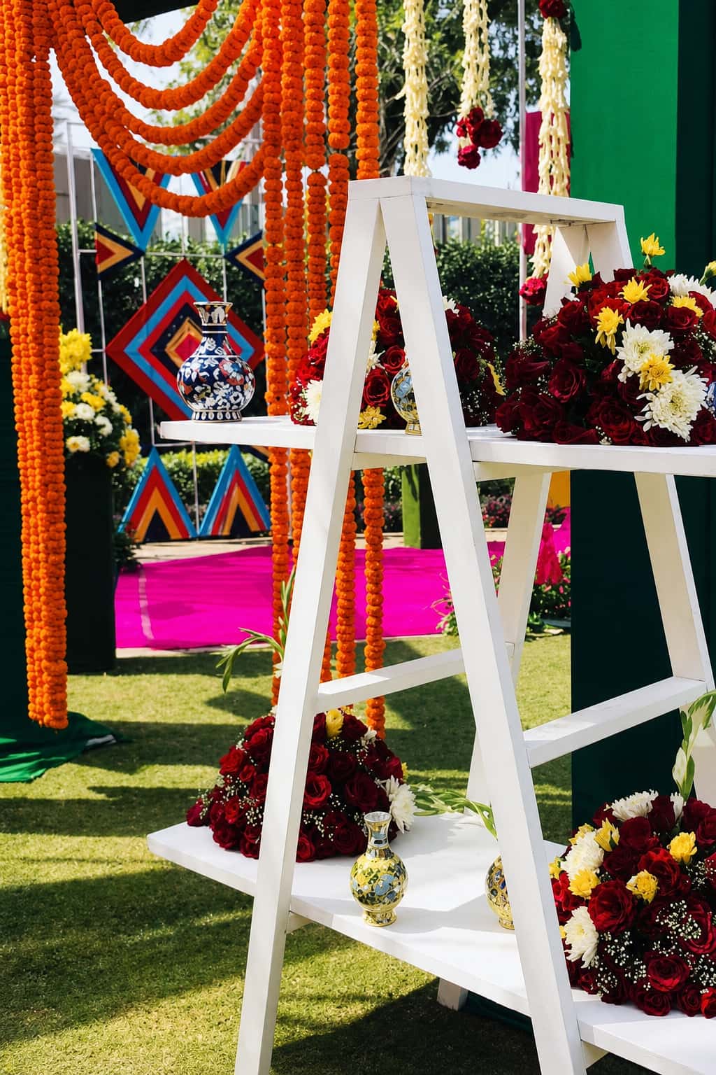 Wedding and social event styling by RKPRODXN — haldi canopy details · 2