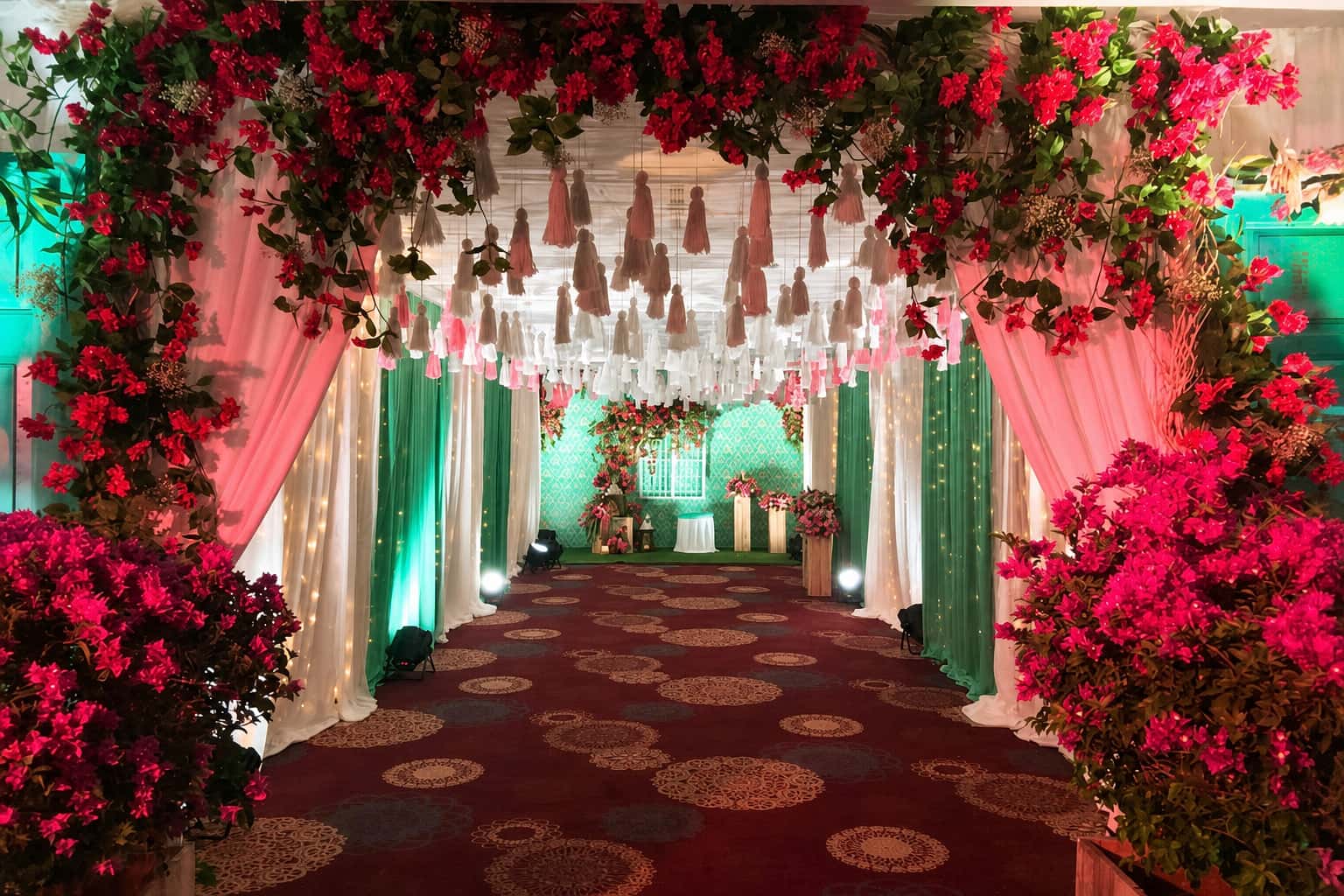 Wedding and social event styling by RKPRODXN — garland-lined entrance · 3