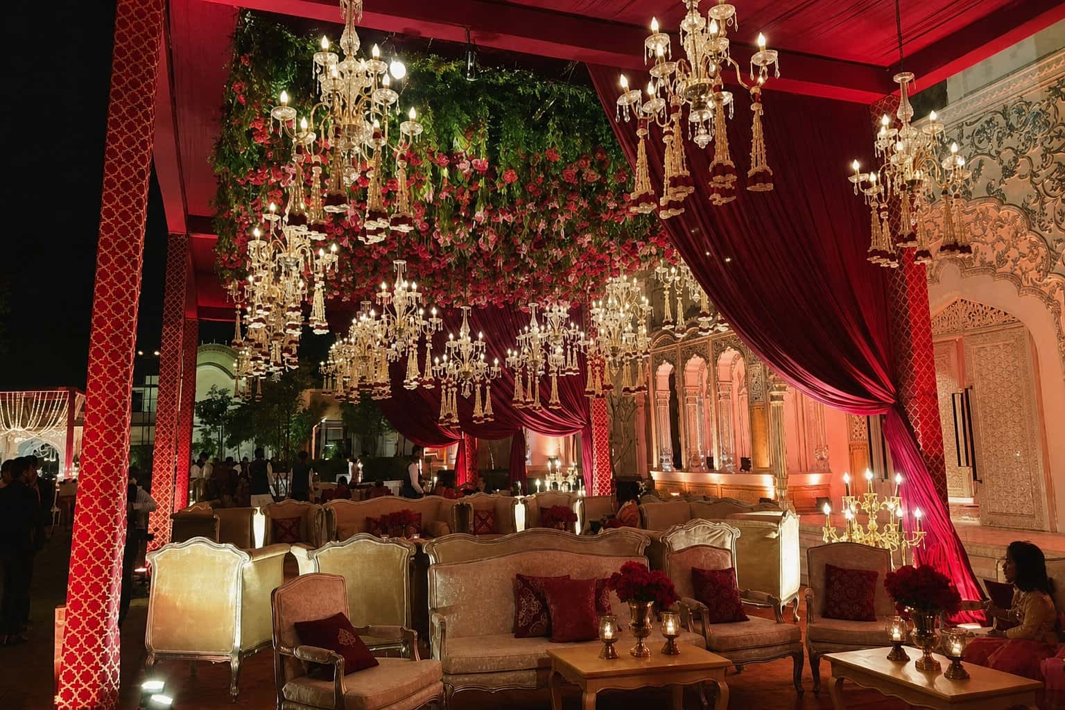 Wedding and social event styling by RKPRODXN — palace courtyard florals · 3