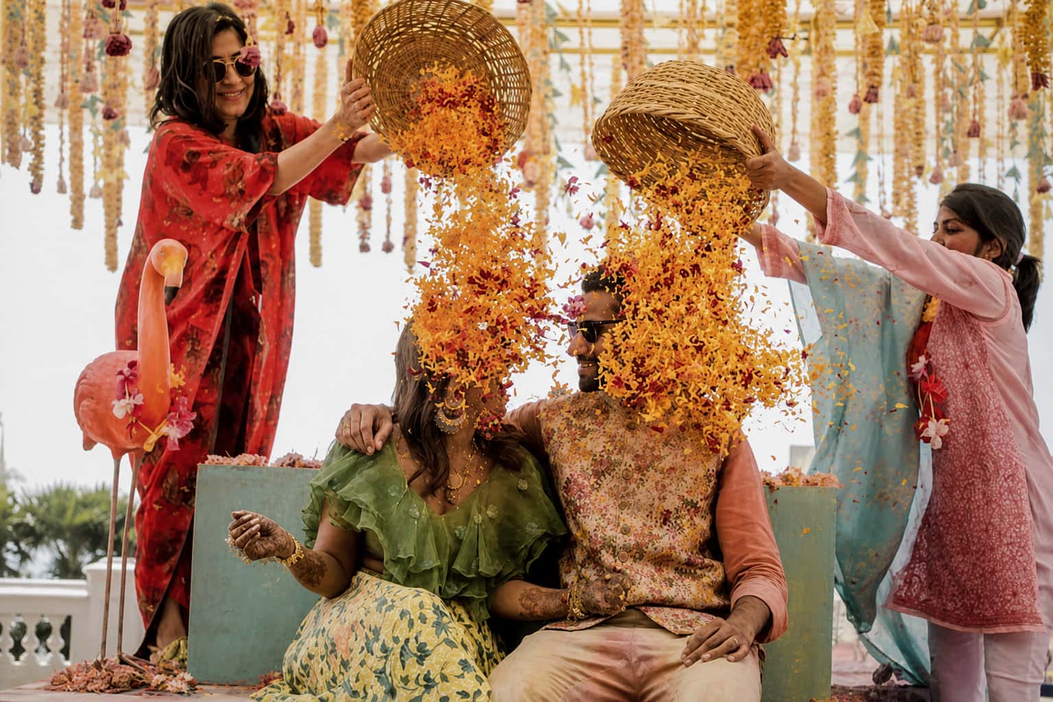 Wedding and social event styling by RKPRODXN — mandap florals at dusk · 4