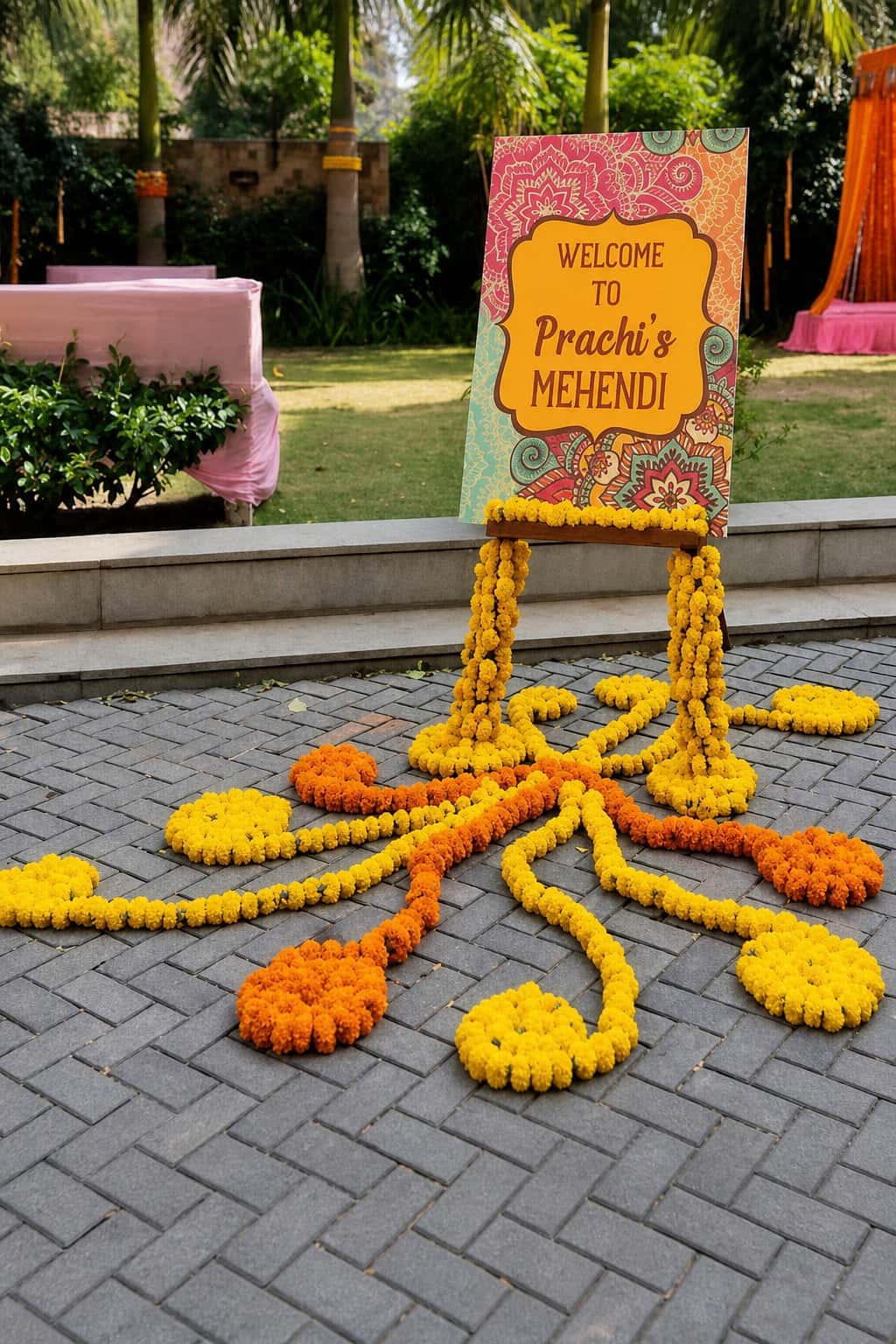 Wedding and social event styling by RKPRODXN — palace courtyard florals · 4